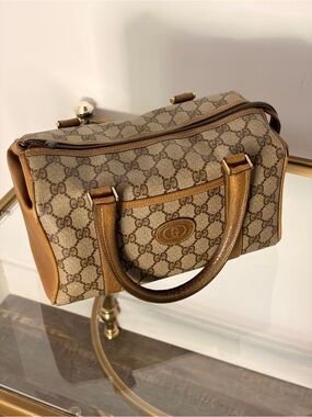 Gucci Brown GG Supreme Canvas Top-Handle Satchel